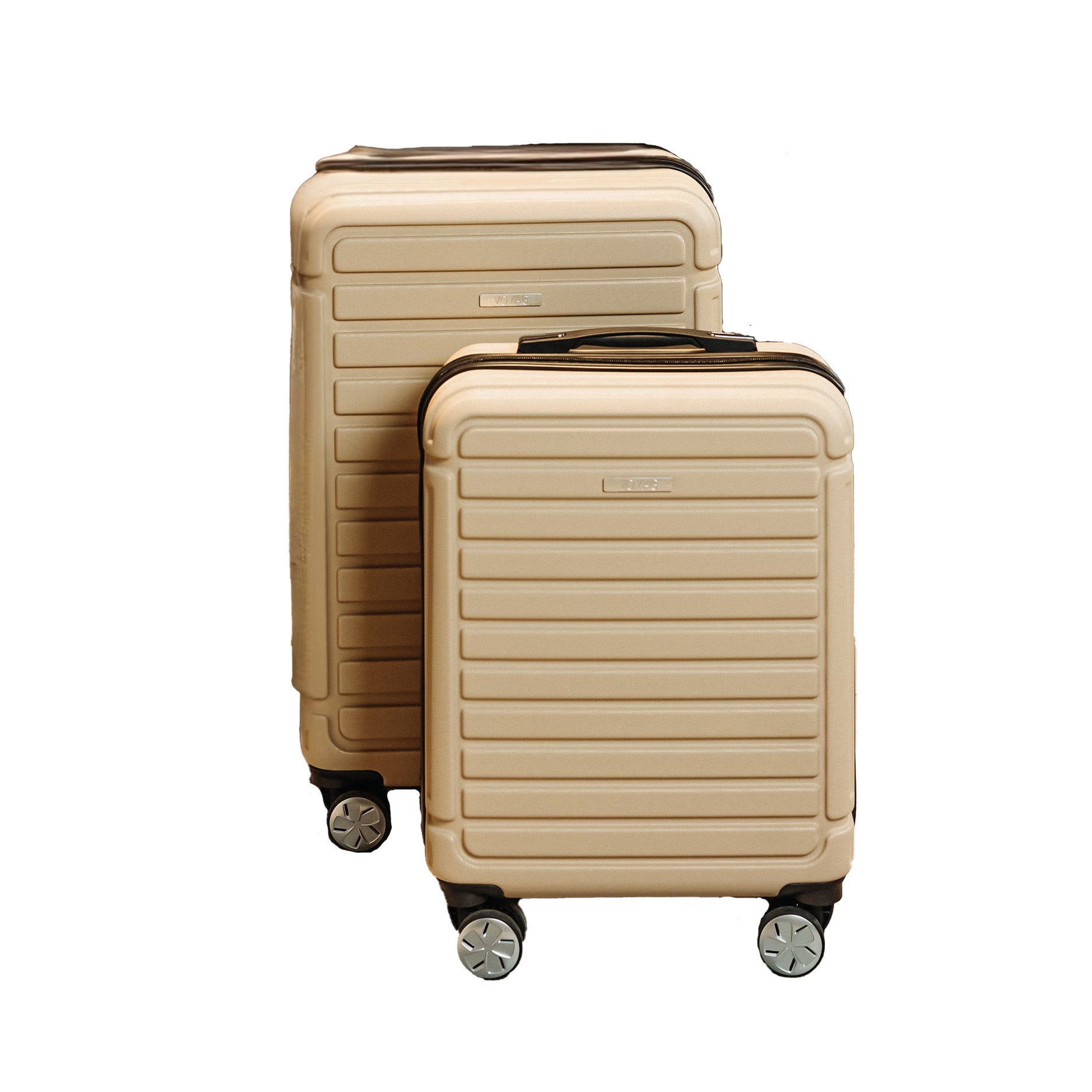 Verano 2 Stück Koffer in Champagnerfarbe