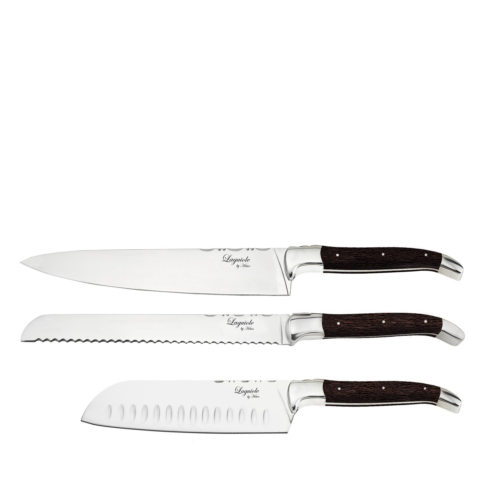 Messer-Set 3-teilig Wengé