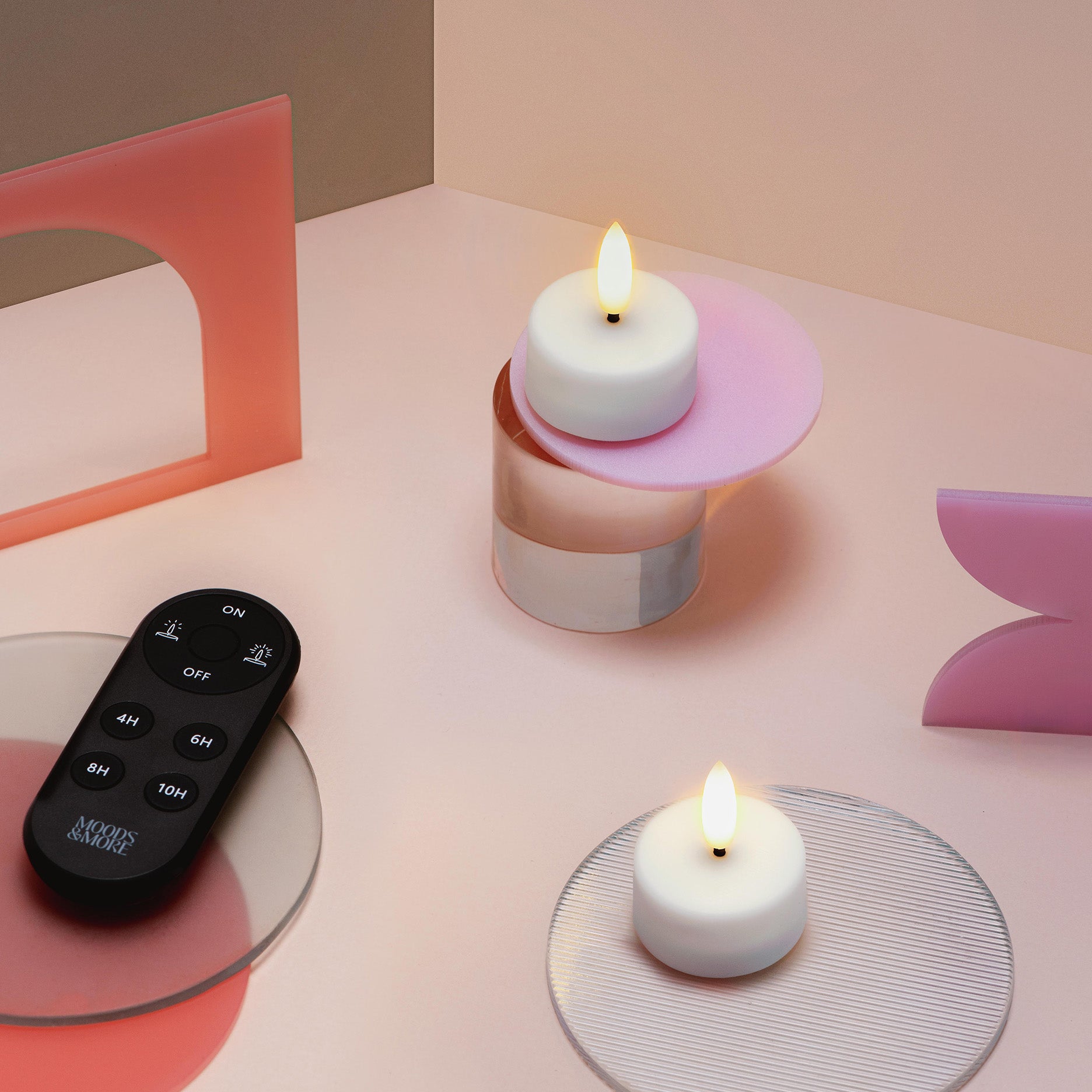 LED tealight candle 2 stk 3,9x2 cm white