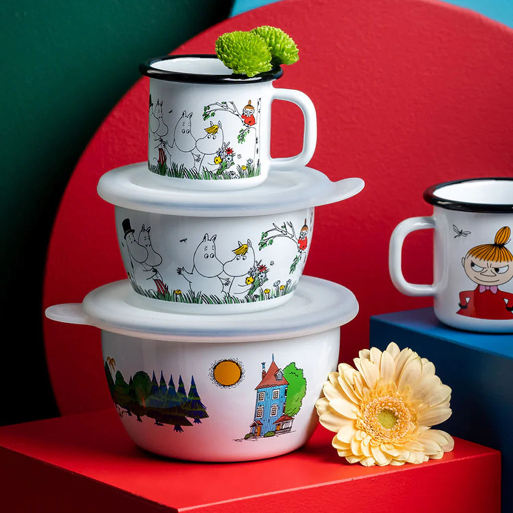 Emaille-Schüssel Mumintal