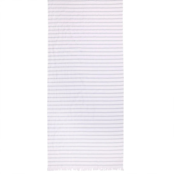 Hammam-Handtuch 80×180 cm – Staubblau gestreift