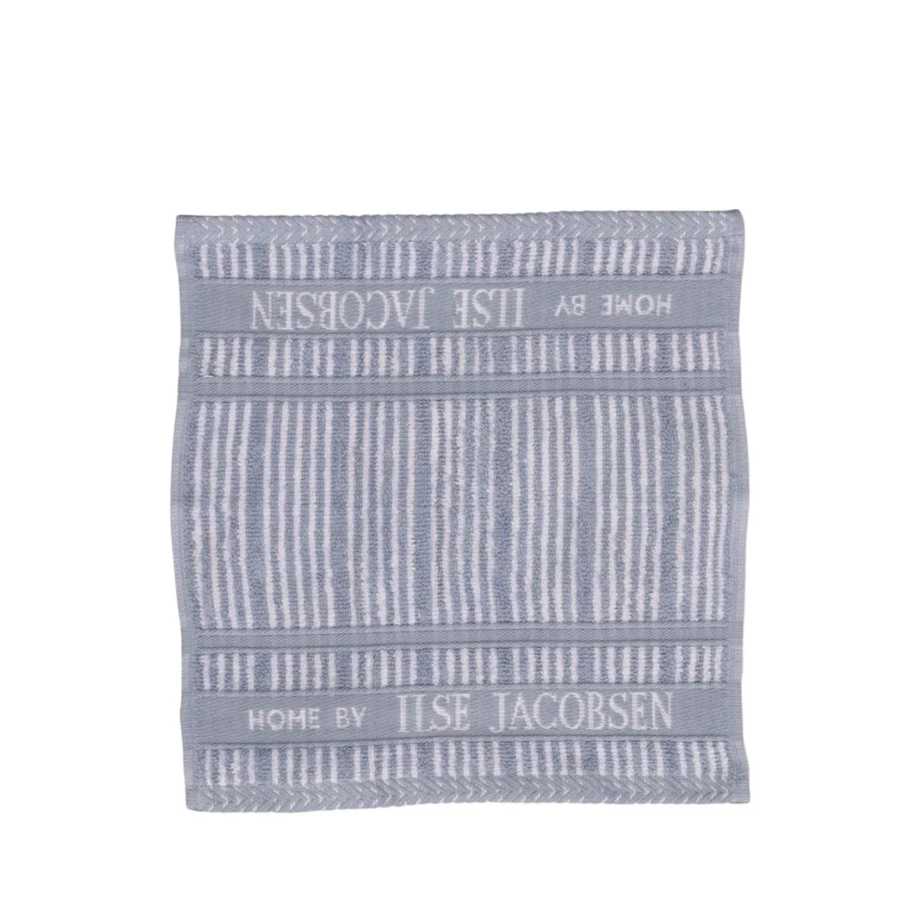 Waschlappen 4 Stück 30×30 cm – Staubblau gestreift