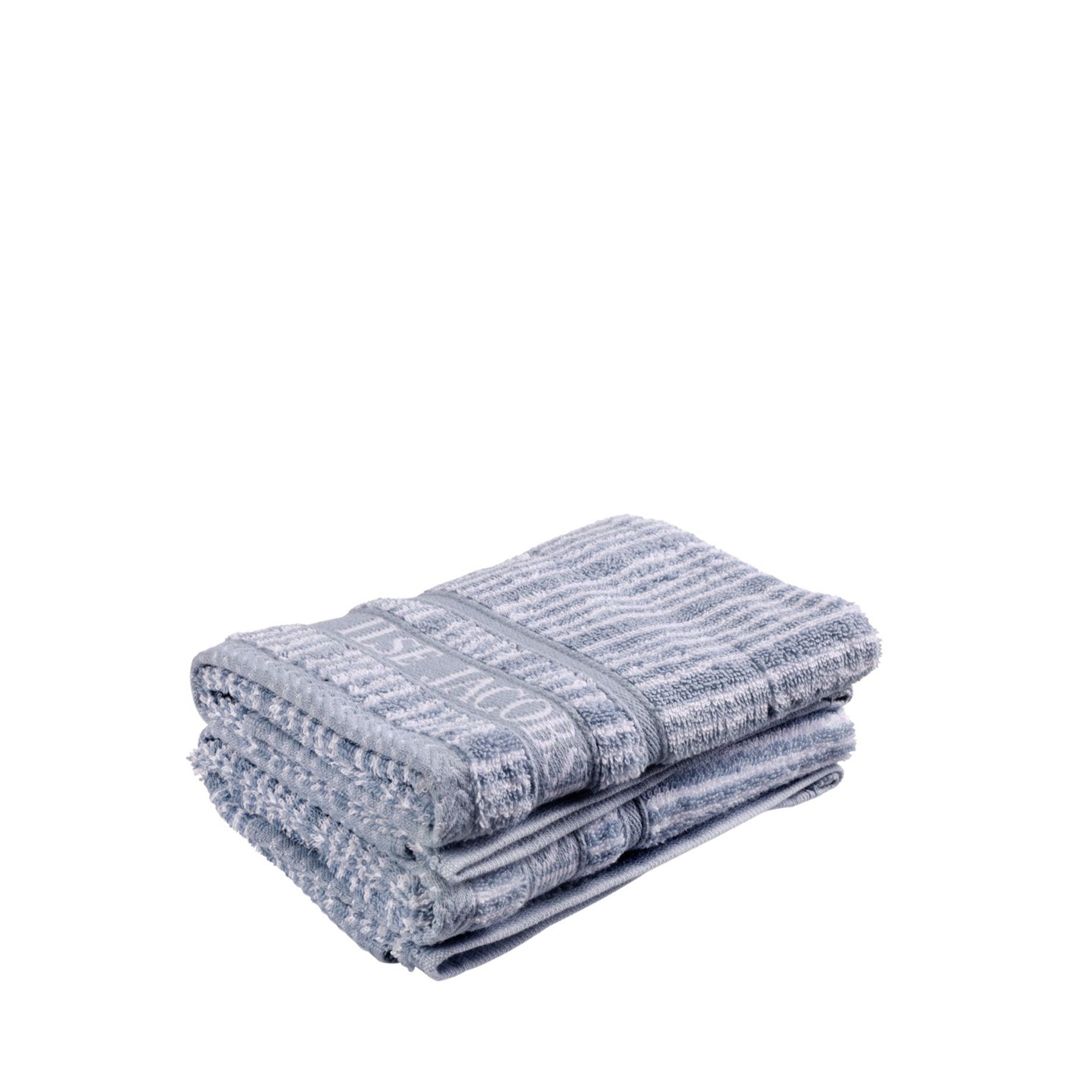 Handtücher 2 Stück 40×60 cm – Staubblau gestreift
