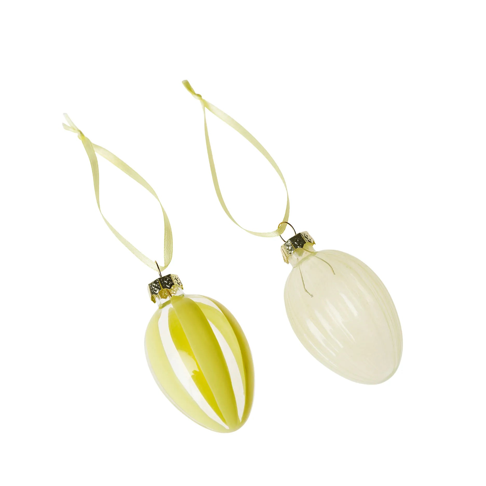 Stripe Osterei 2 Stk Gelb