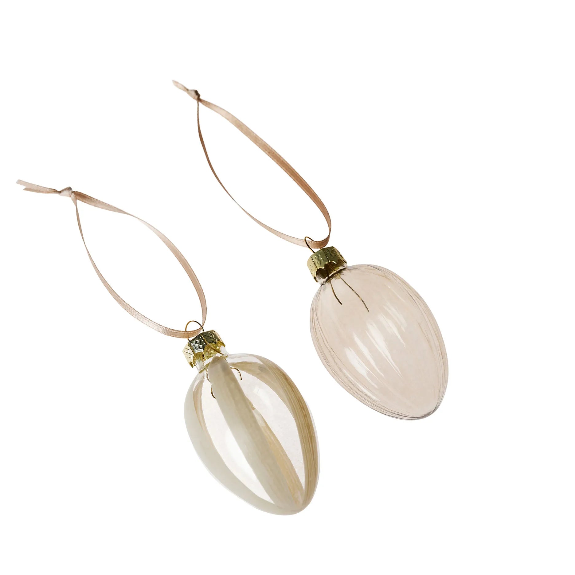 Stripe Osterei 2 Stk Hellbraun