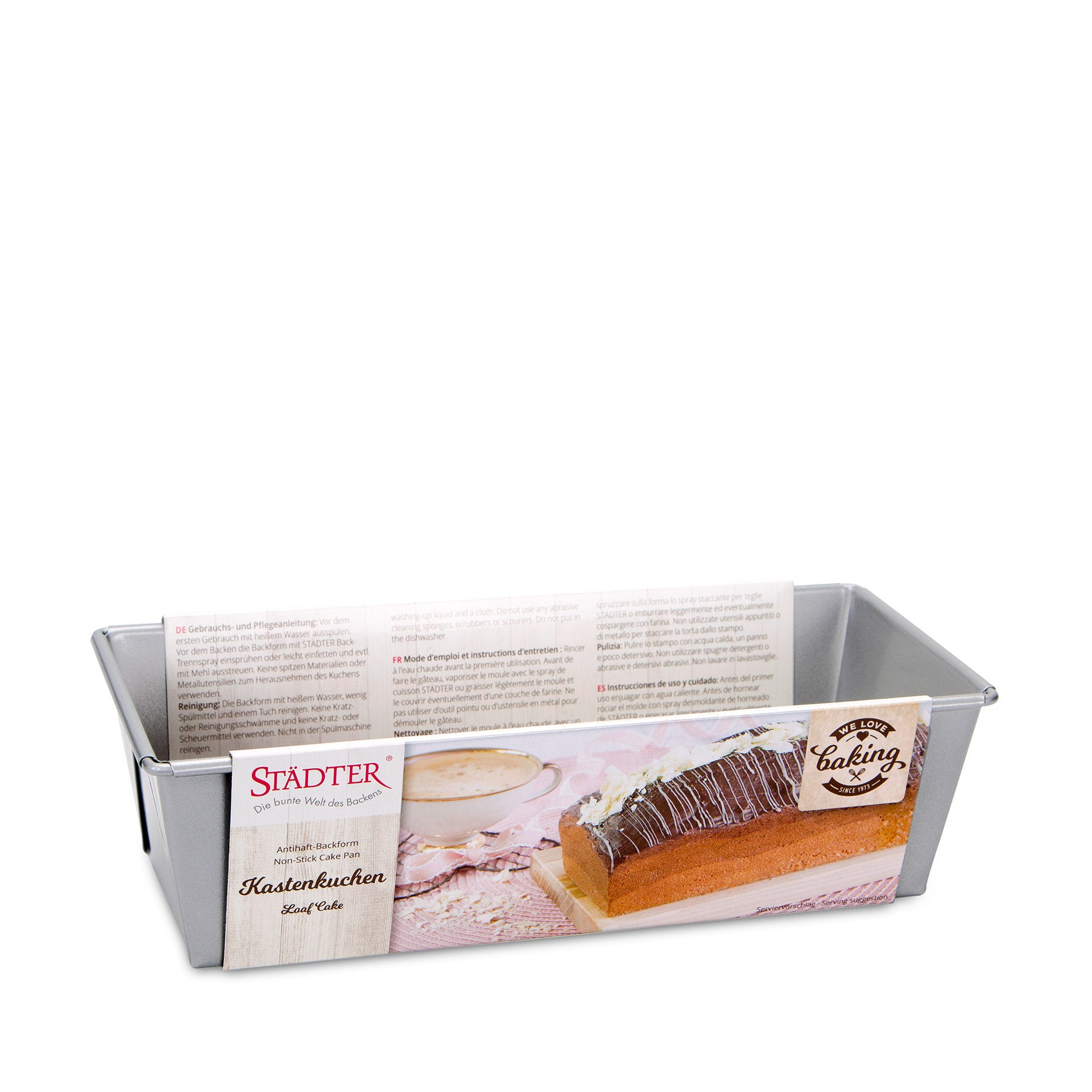 Kastenform 24 x 10 cm Silber