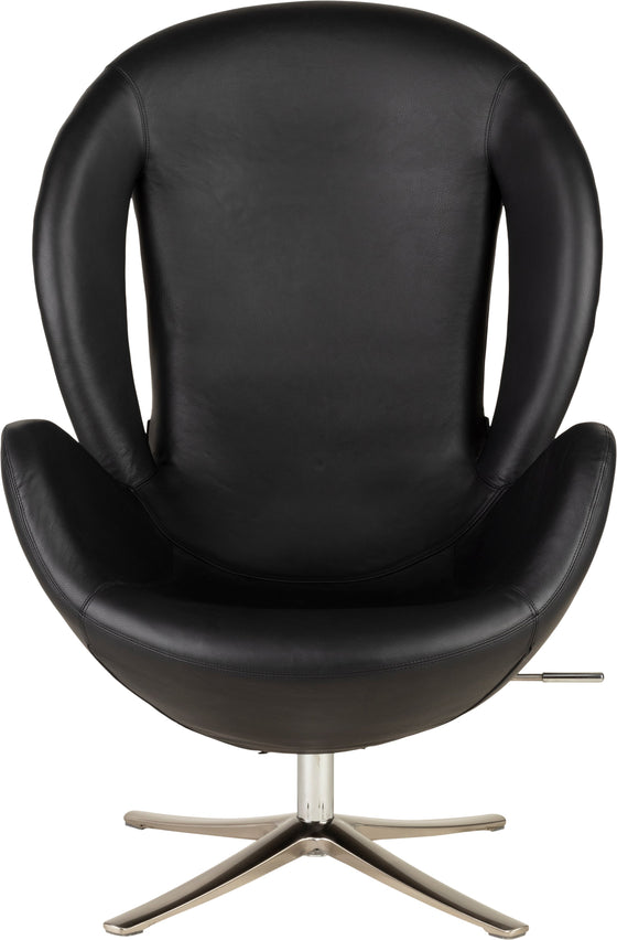 Champion Drehstuhl Leder Schwarz