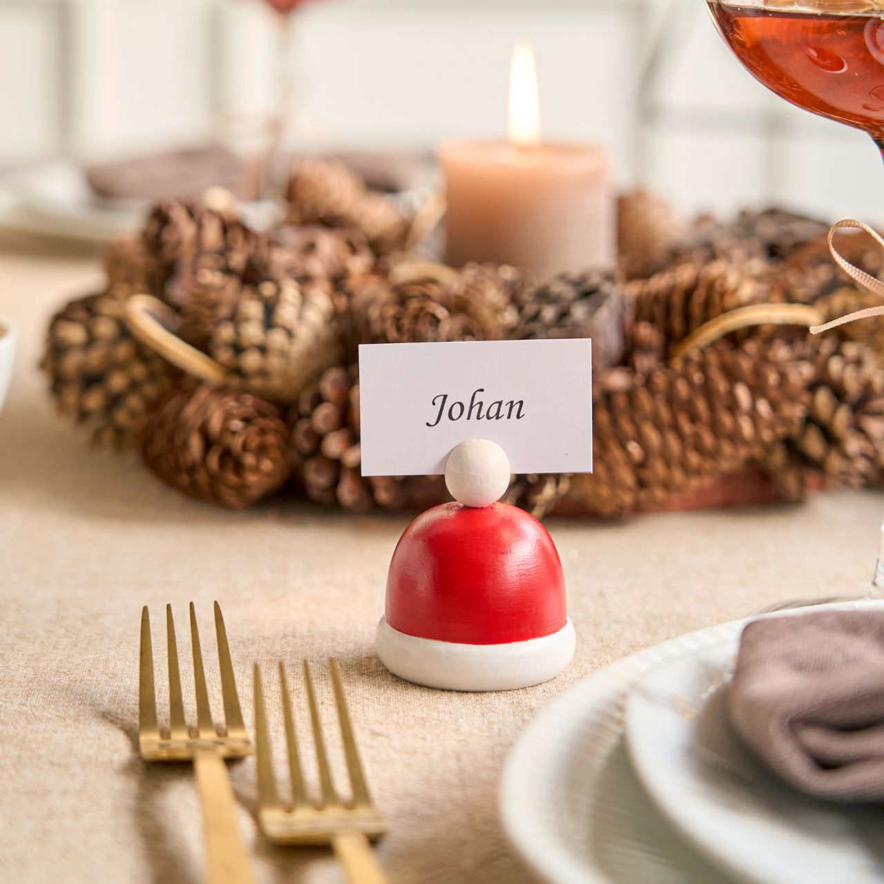 Tischkartenhalter Weihnachtsmütze 4 Stk.