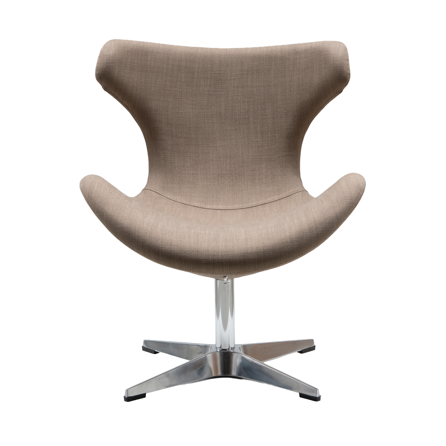 Kato Lounge-Sessel, Stoff - verchromtem Drehfuß