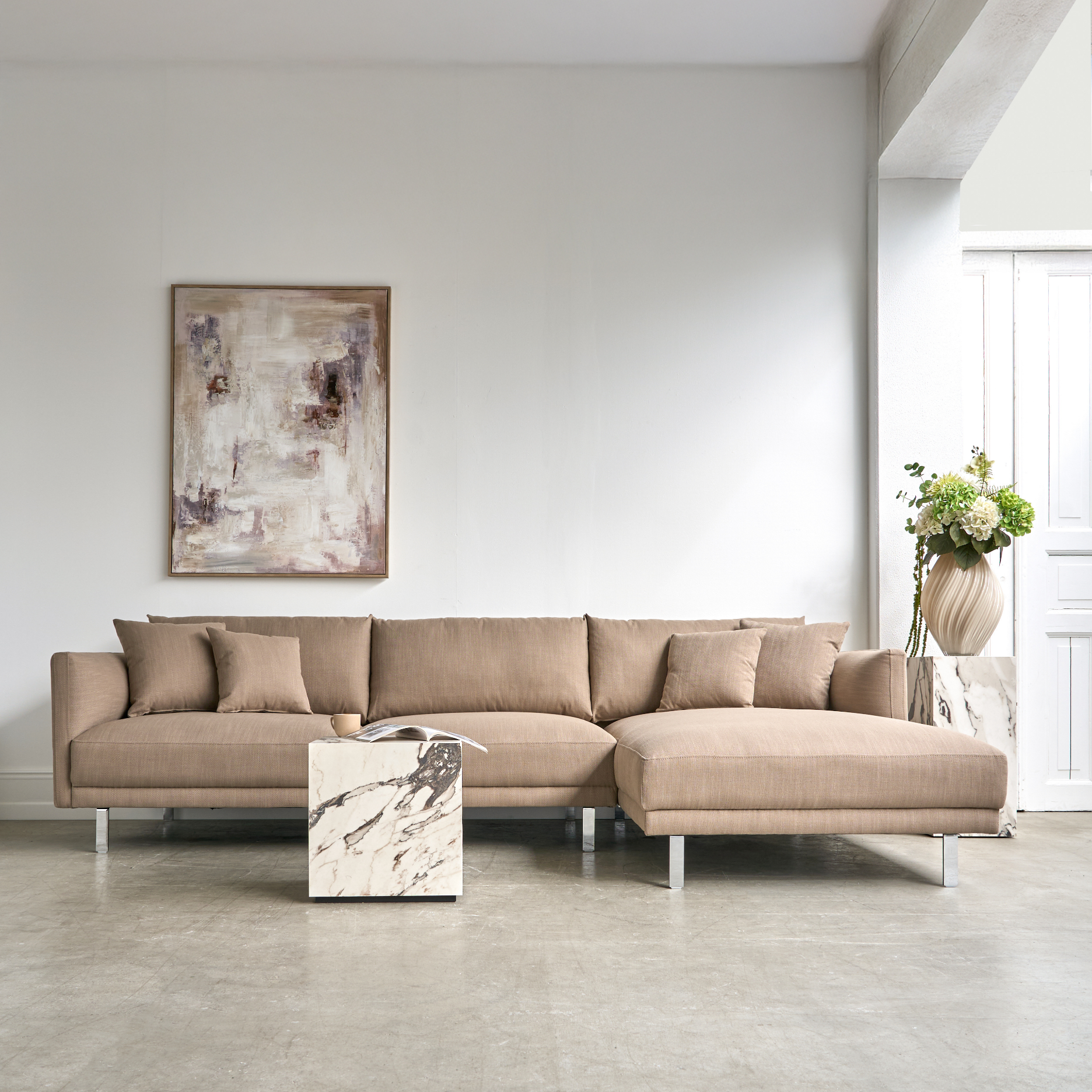 Capella II Chaiselong-Sofa - rechtsgewendet