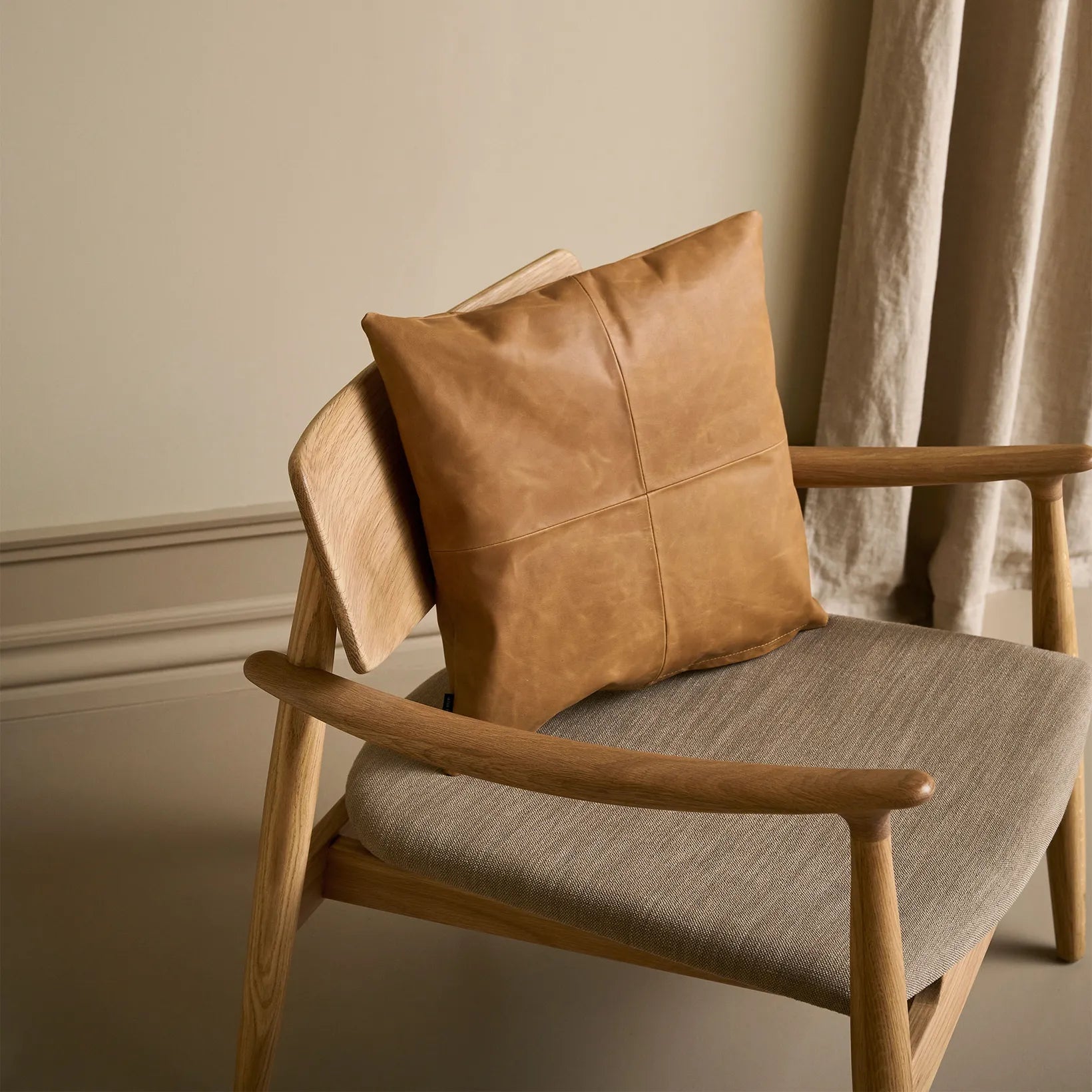 Leder Kissen 45x45 cm