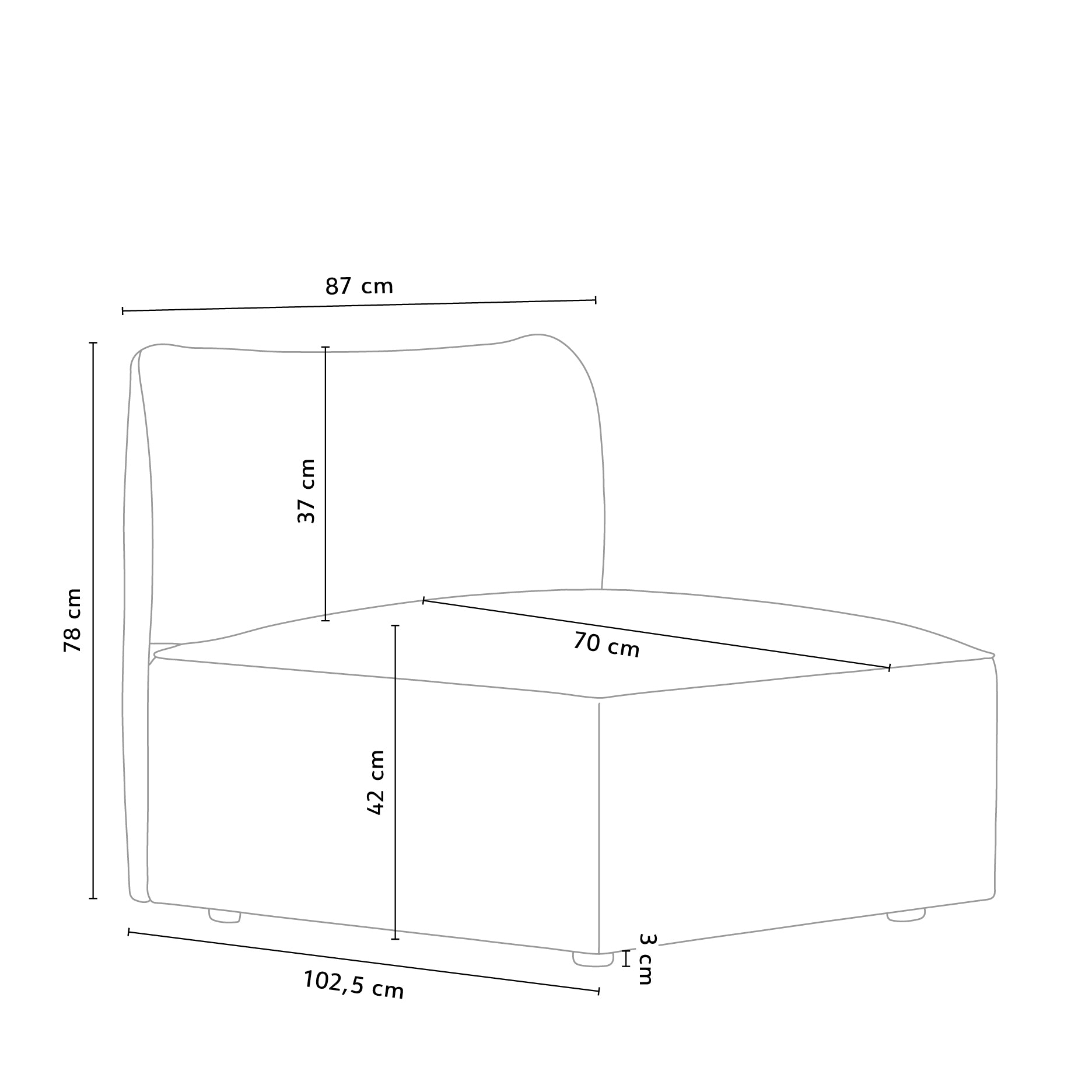 Adelaide II (XL) Sitzmodul