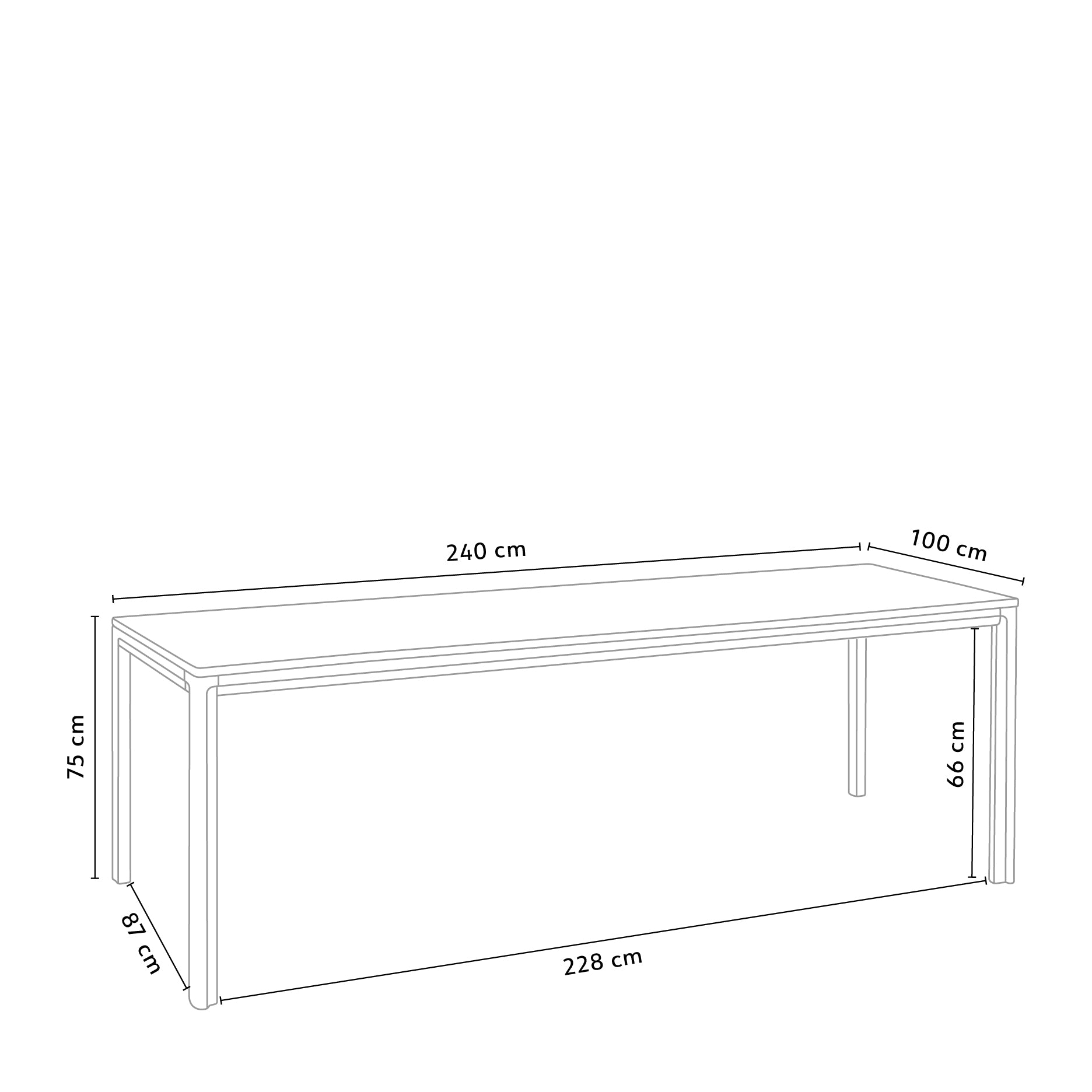 New Carver Tisch 240 cm - Eiche