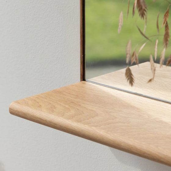 Wood Spiegel mit Ablage