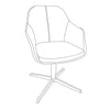 New Age Stuhl Schwarz Leder